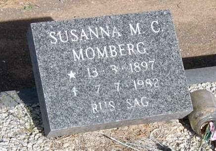 MOMBERG Susanna M.C. 1897-1982