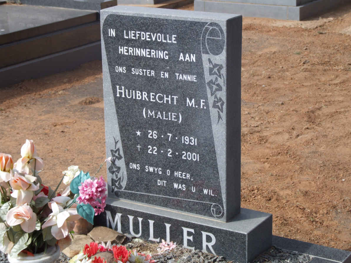 MULLER Huibrecht M.F. 1931-2001