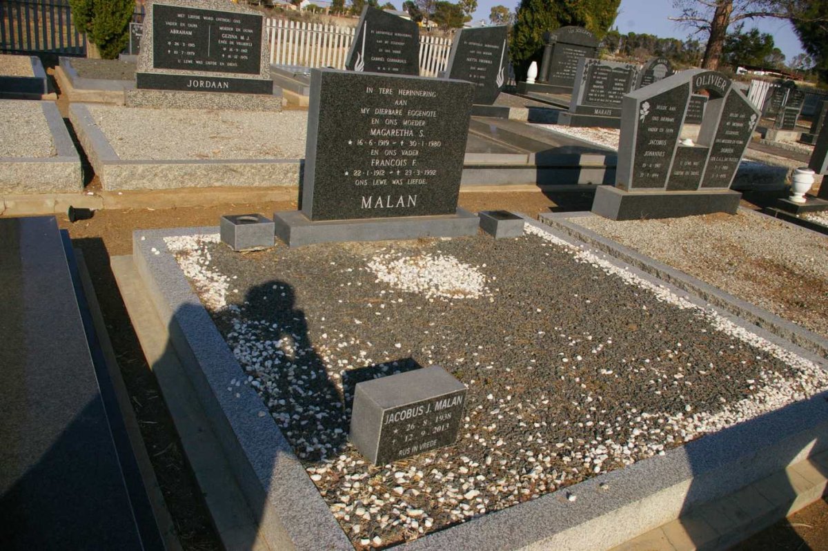 MALAN Francois F. 1912-1992 &amp; Magaretha S. 1919-1980 :: MALAN Jacobus J. 1938-2013