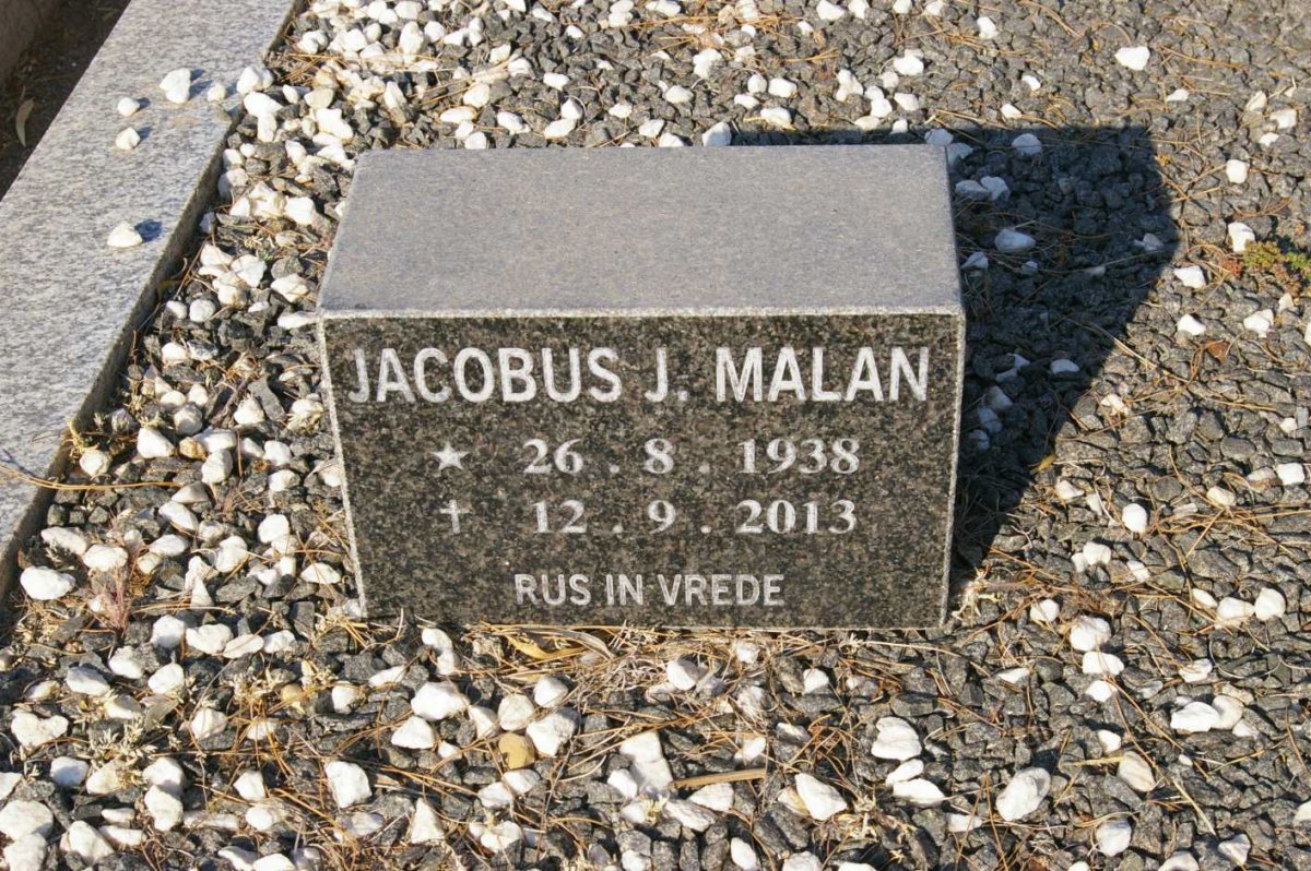 MALAN Francois F. 1912-1992 &amp; Magaretha S. 1919-1980 :: MALAN Jacobus J. 1938-2013