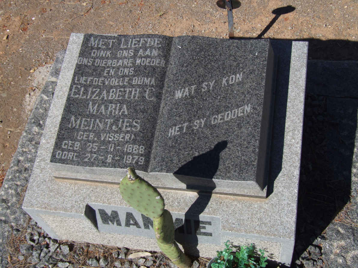 MEINTJES Elizabeth Maria nee VISSER 1888-1979