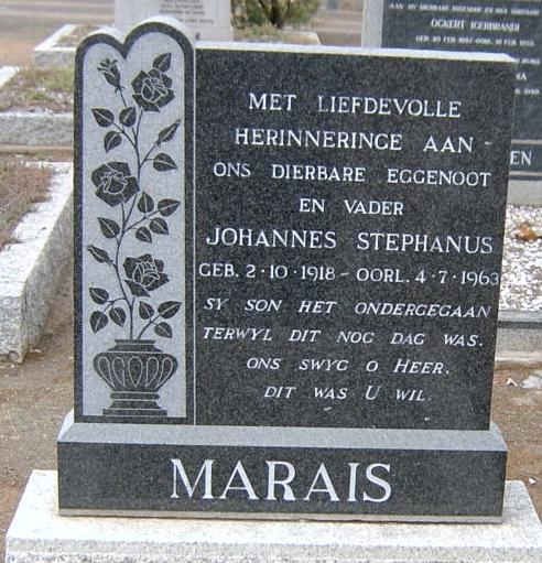 MARAIS Johannes Stephanus 1918-1963