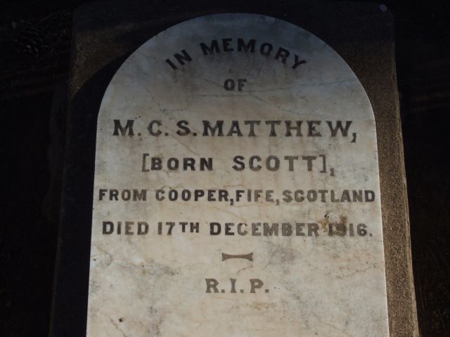 MATTHEW M.C.S. nee SCOTT -1916