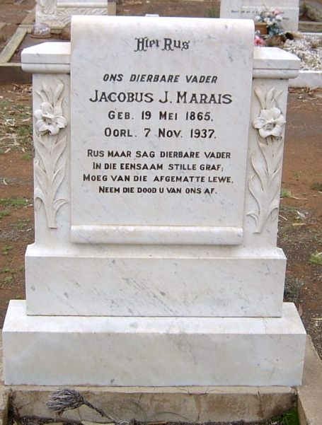 MARAIS Jacobus J. 1865-1937