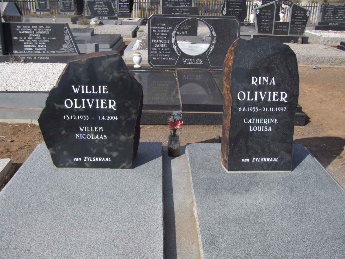 OLIVIER Willem Nicolaas 1933-2004 &amp; Catherine Louisa 1935-1997