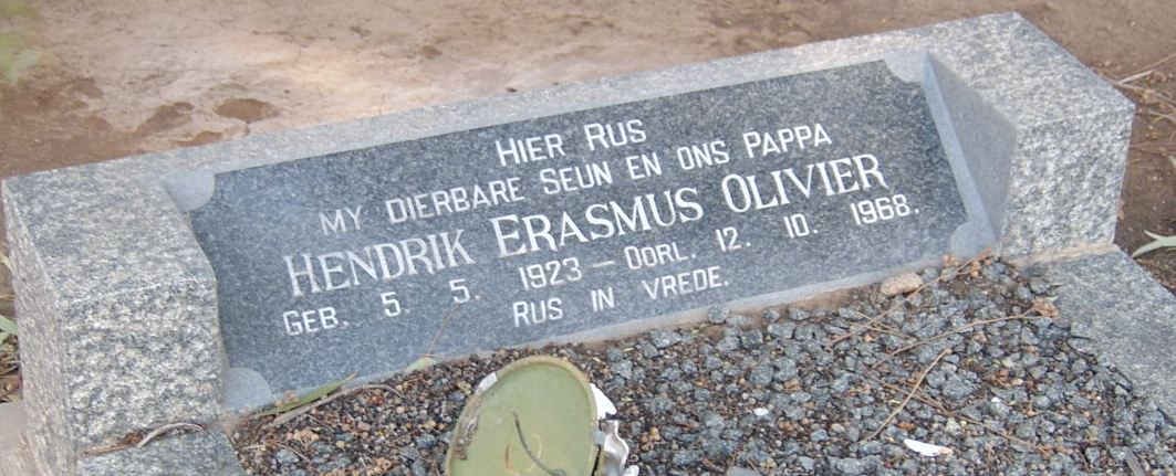 OLIVIER Hendrik Erasmus 1923-1968