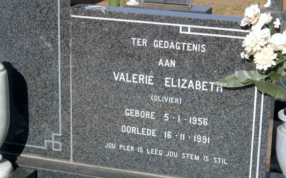 OLIVIER Valerie Elizabeth 1956-1991