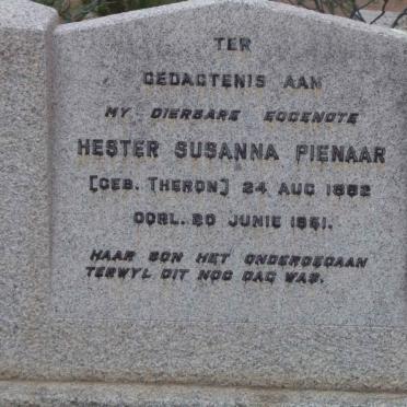 PIENAAR Hester Susanna nee THERON 1882-1951