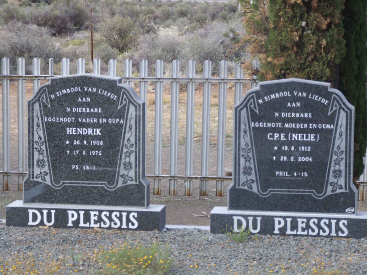 PLESSIS Hendrik, du 1908-1975 &amp; C.P.E. 1912-2004