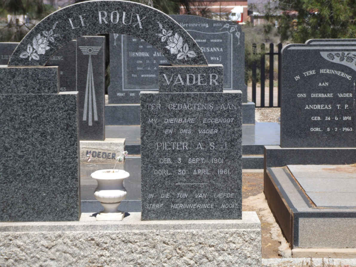 ROUX Pieter A.S.J., le 1901-1961