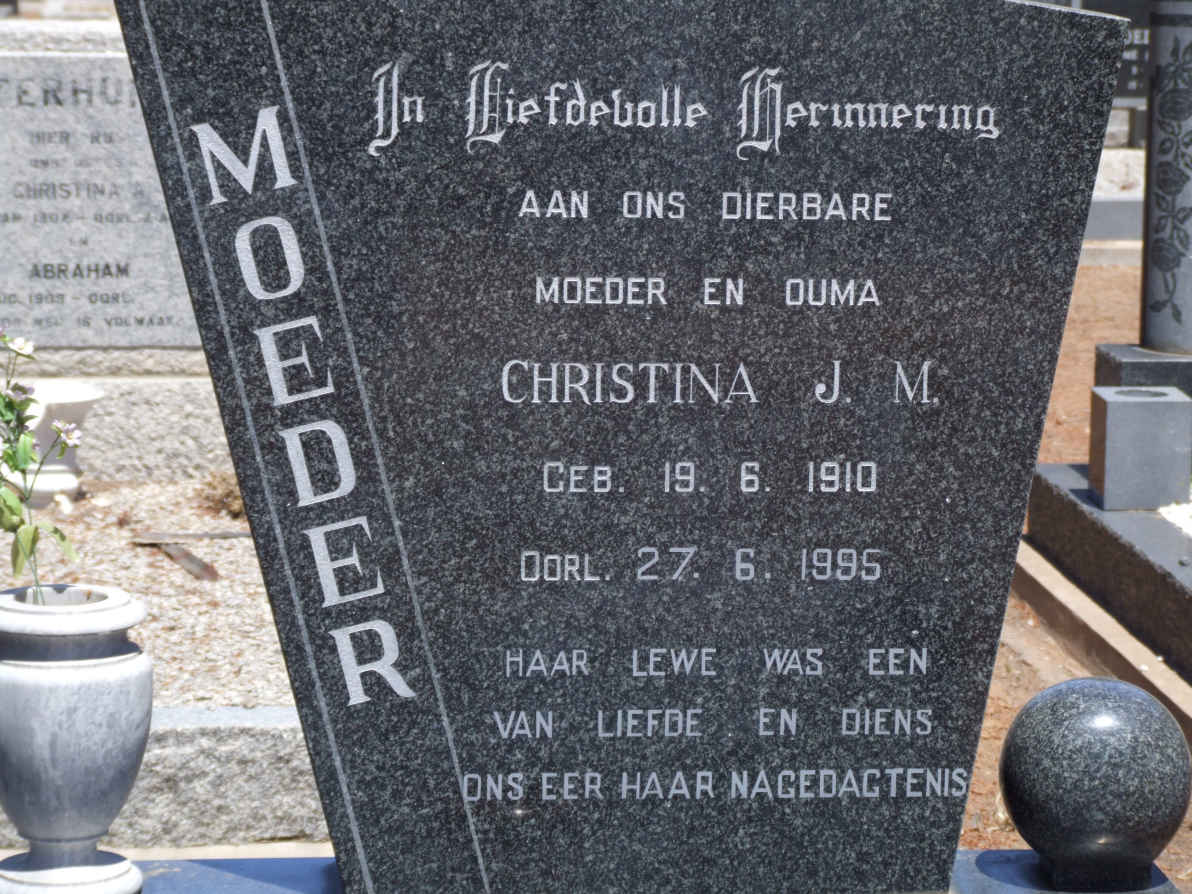 ROUX Christina J.M., le 1910-1995