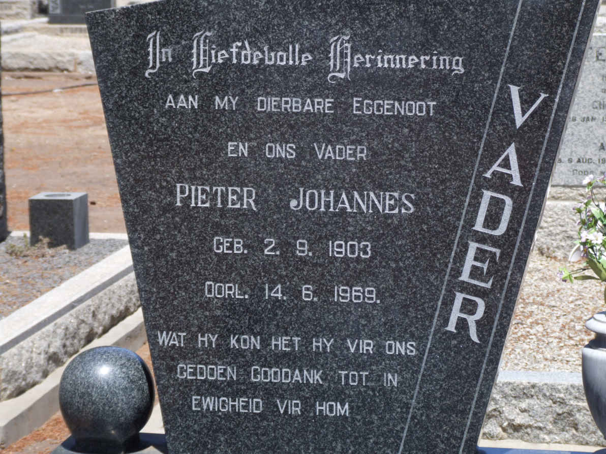 ROUX Pieter Johannes, le 1903-1969 