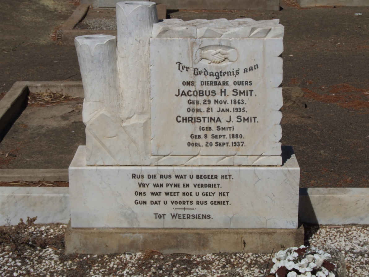 SMIT Jacobus H. 1863-1935 &amp; Christina J. SMIT 1880-1937