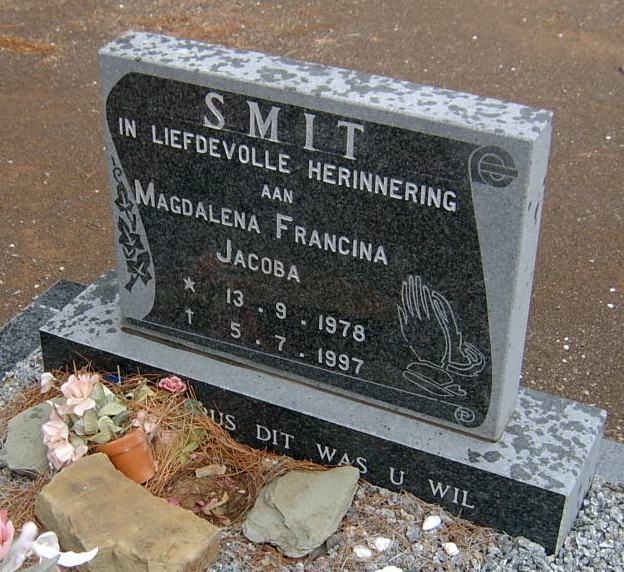 SMIT Magdalena Francina Jacoba 1978-1997