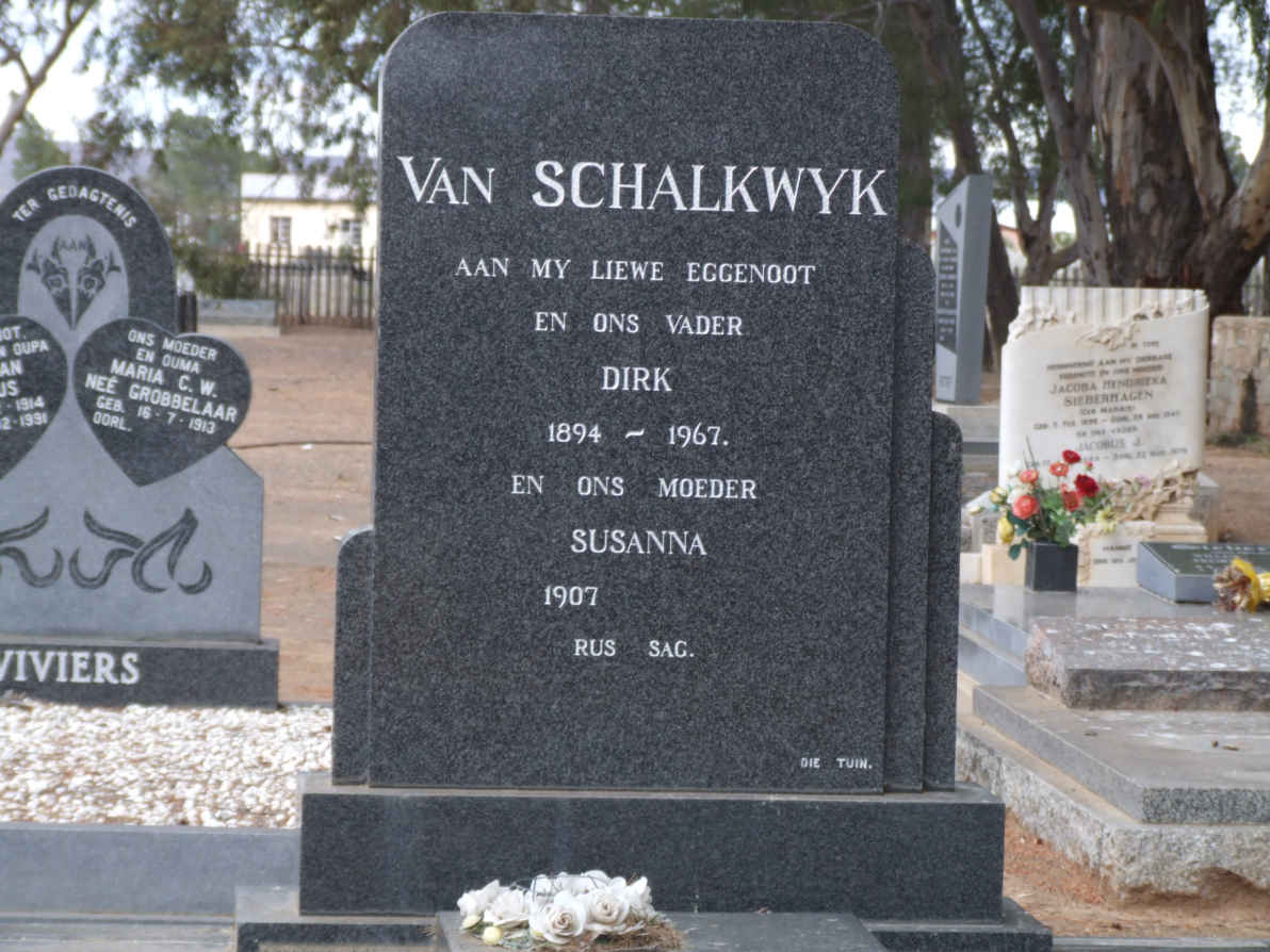SCHALKWYK Dirk, van 1894-1967 &amp; Susanna 1907-
