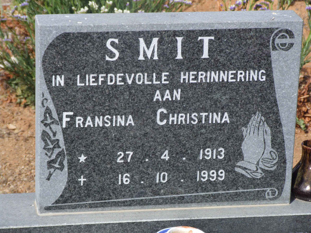 SMIT Fransina Christina 1913-1999