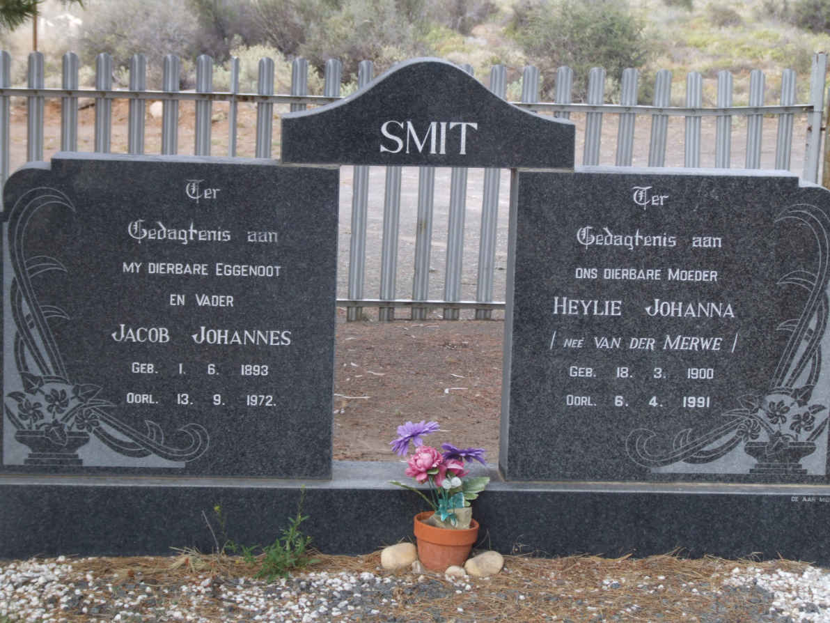 SMIT Jacob Johannes 1893-1972 &amp; Heylie Johanna VAN DER MERWE 1900-1991