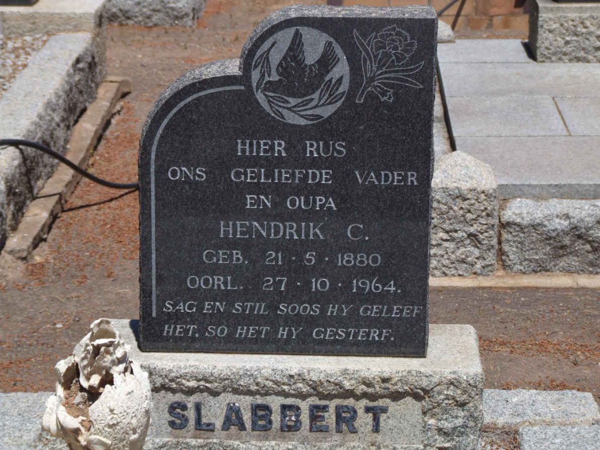 SLABBERT Hendrik C. 1880-1964
