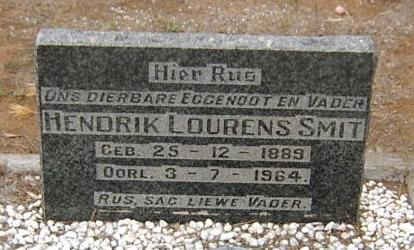 SMIT Hendrik Lourens 1889-1964