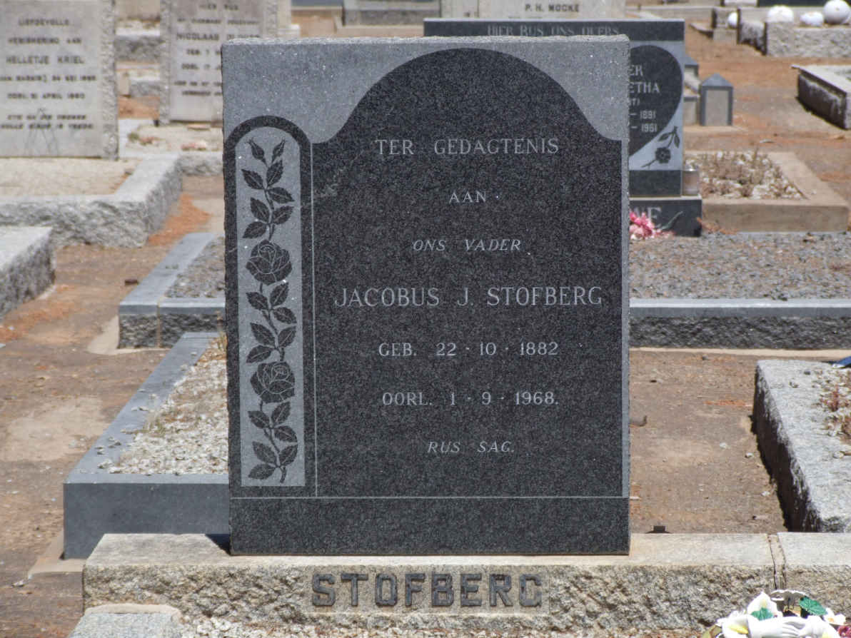 STOFBERG Jacobus J. 1882-1968