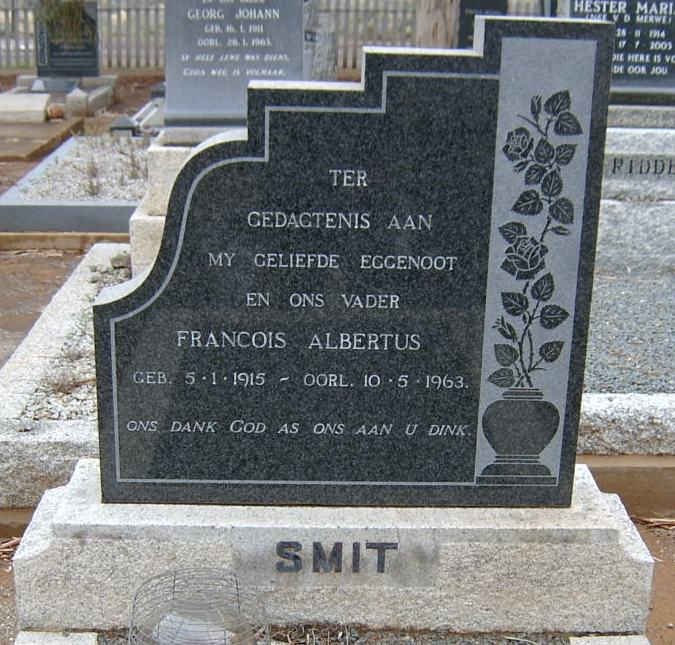 SMIT Francois Albertus 1915-1963