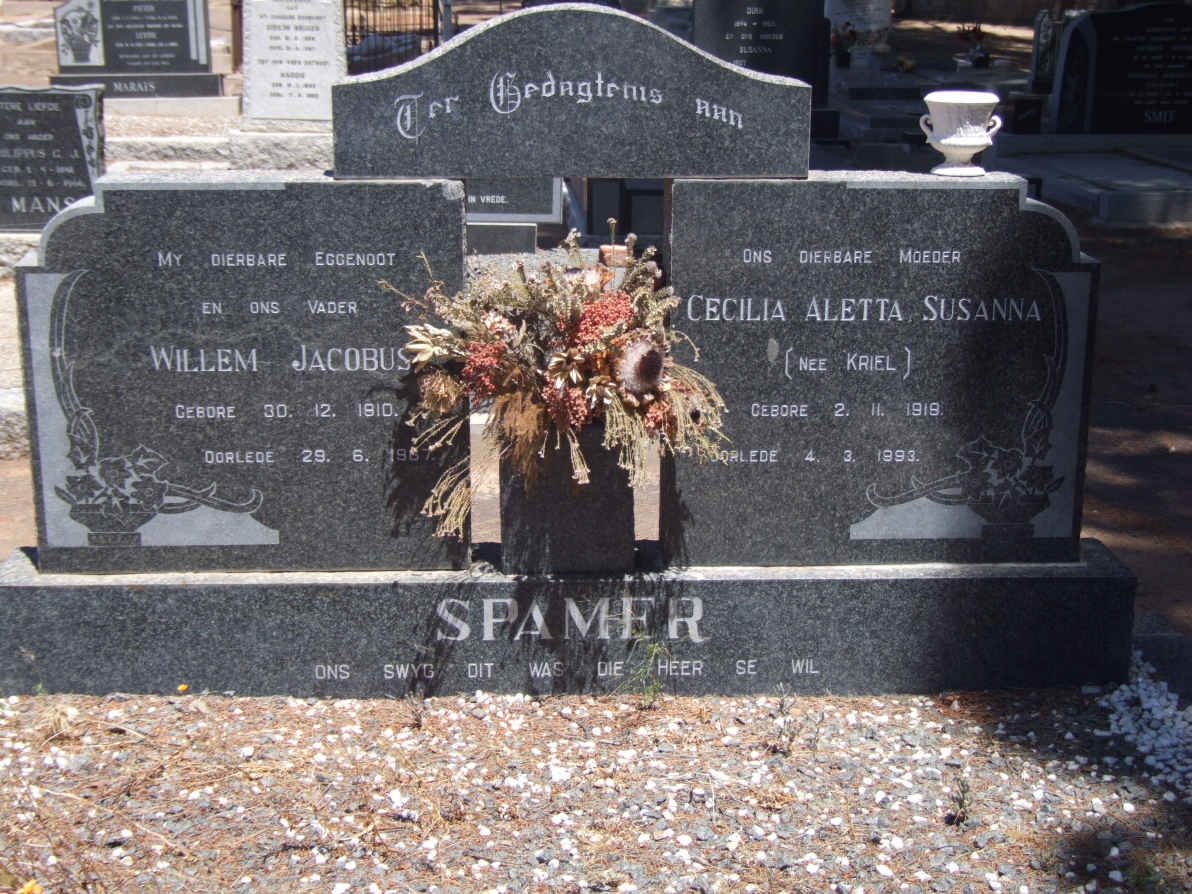 SPAMER Willem Jacobus 1910-1967 &amp; 