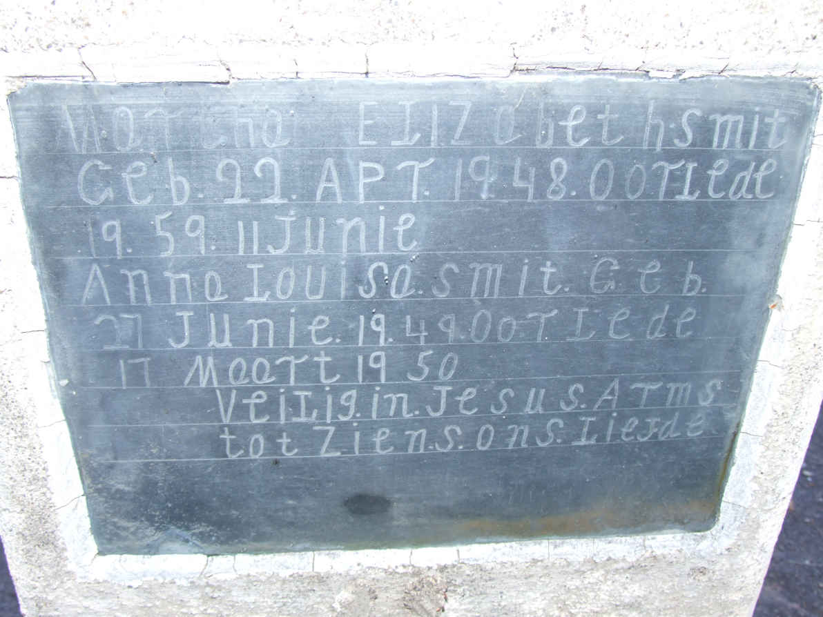 SMIT Martha Elizabeth 1948-1959 :: SMIT Anna Louisa 1949-1950