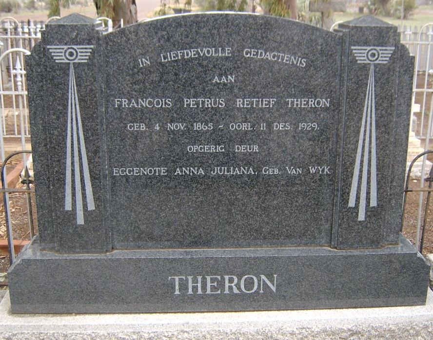 THERON Francois Petrus Retief 1865-1929
