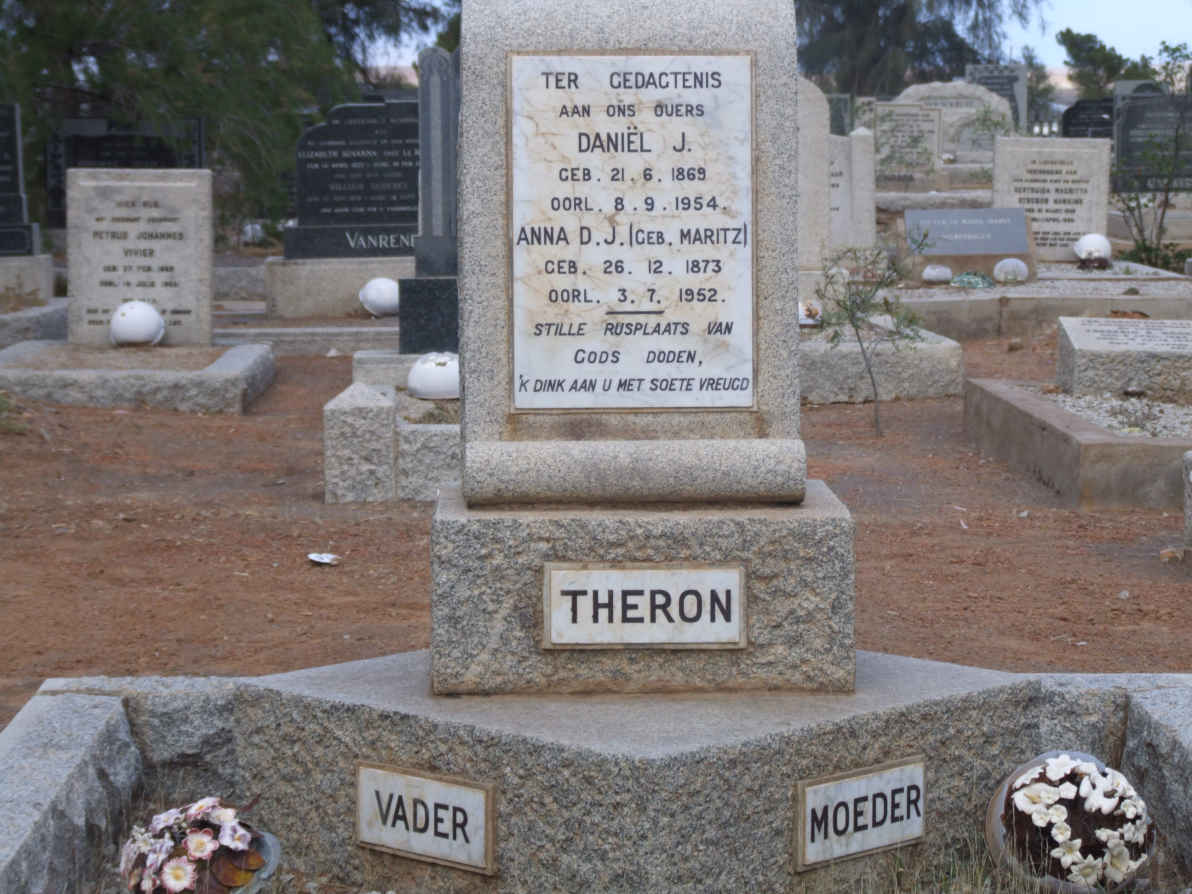 THERON Daniel J. 1869-1954 &amp; Anna D.J. MARITZ 1873-1952