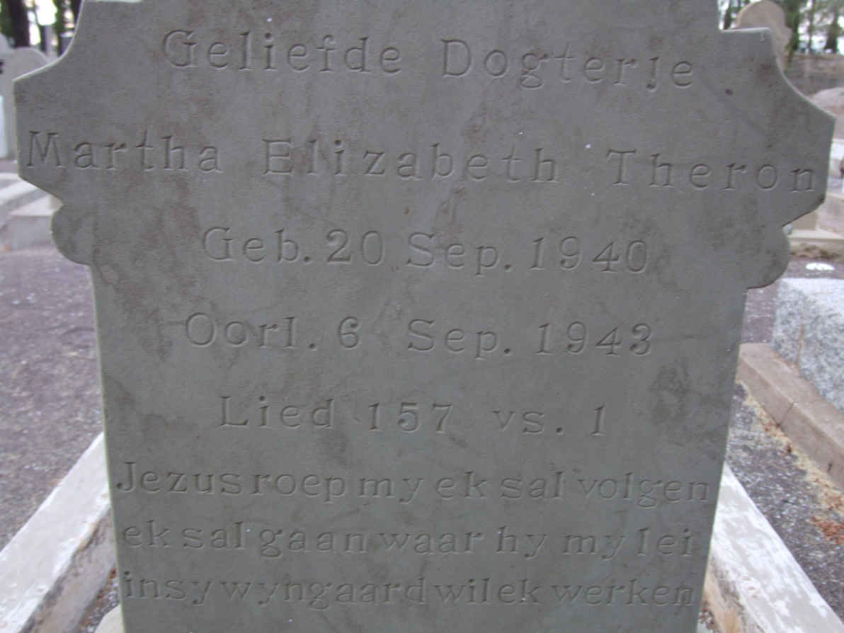 THERON Martha Elizabeth 1940-1943