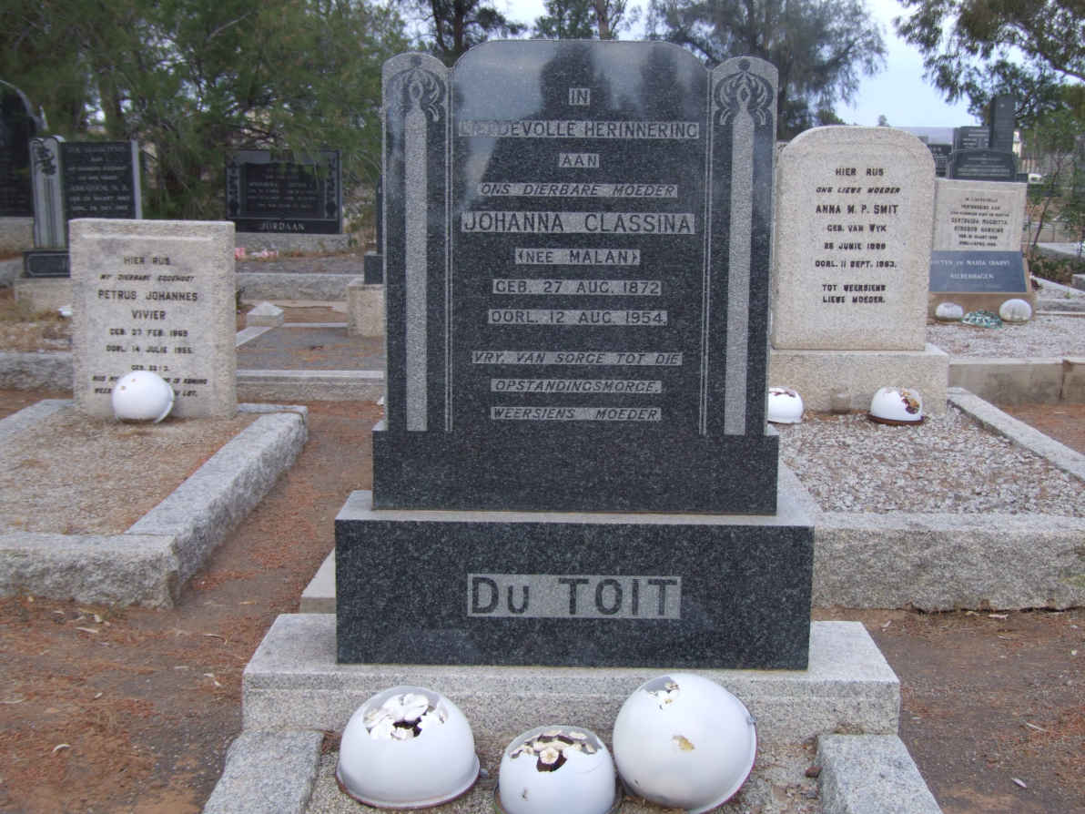 TOIT Johanna Classina, du nee MALAN 1872-1954