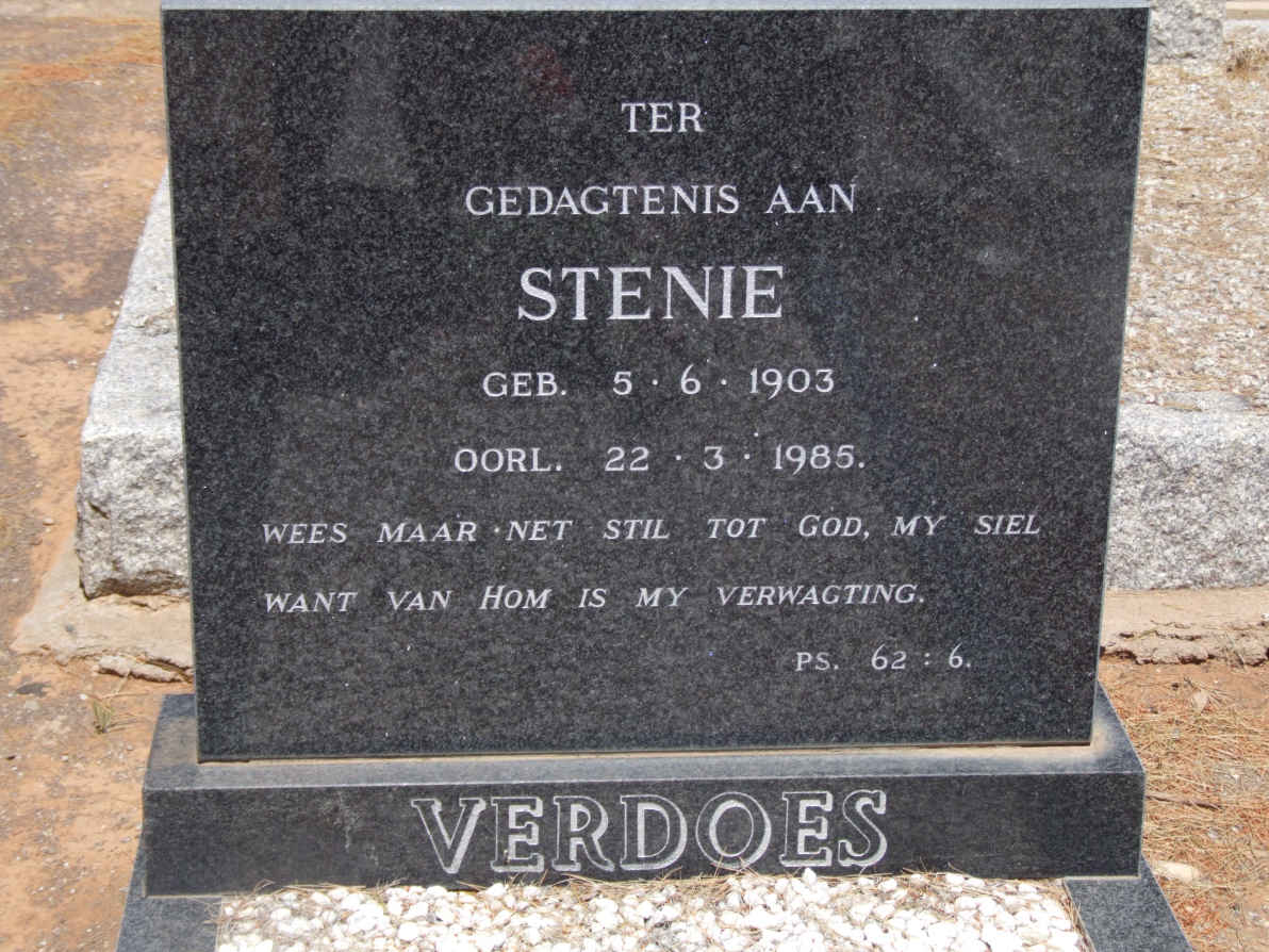 VERDOES Stenie 1903-1985