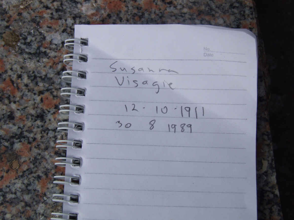 VISAGIE Susanna 1911-1989