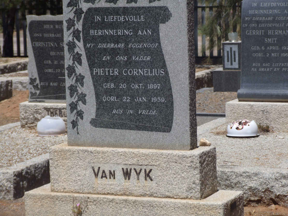 WYK Pieter Cornelius, van 1897-1959