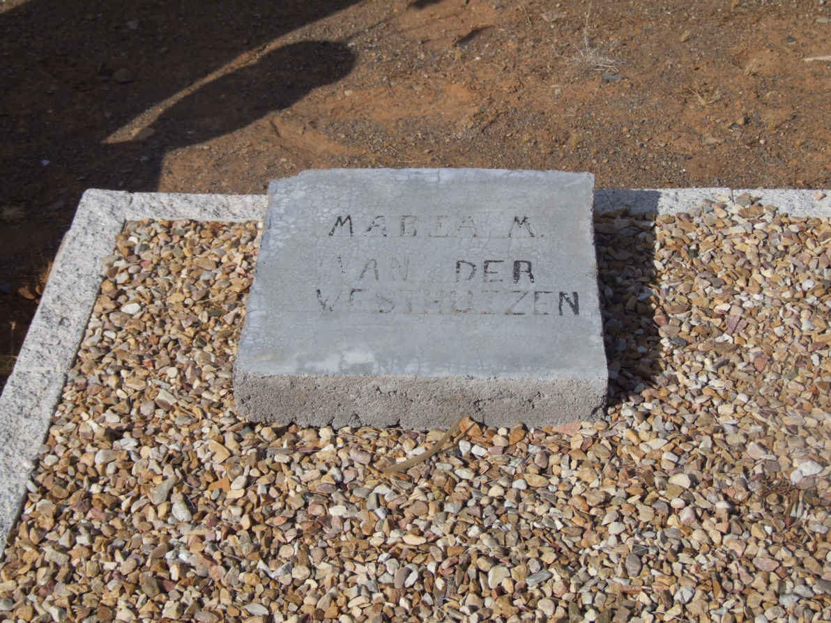 WESTHUIZEN Marea M., van der
