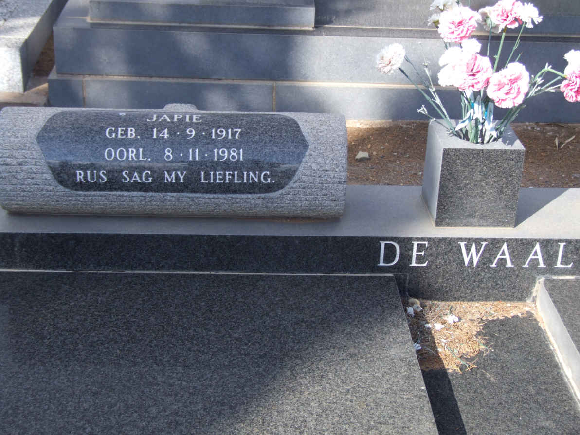 WAAL Japie, de 1917-1981
