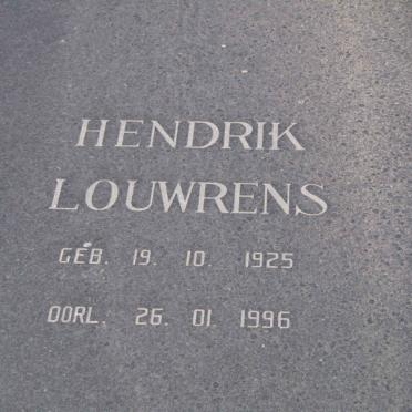 WESTHUIZEN Hendrik Louwrens, van der 1925-1996