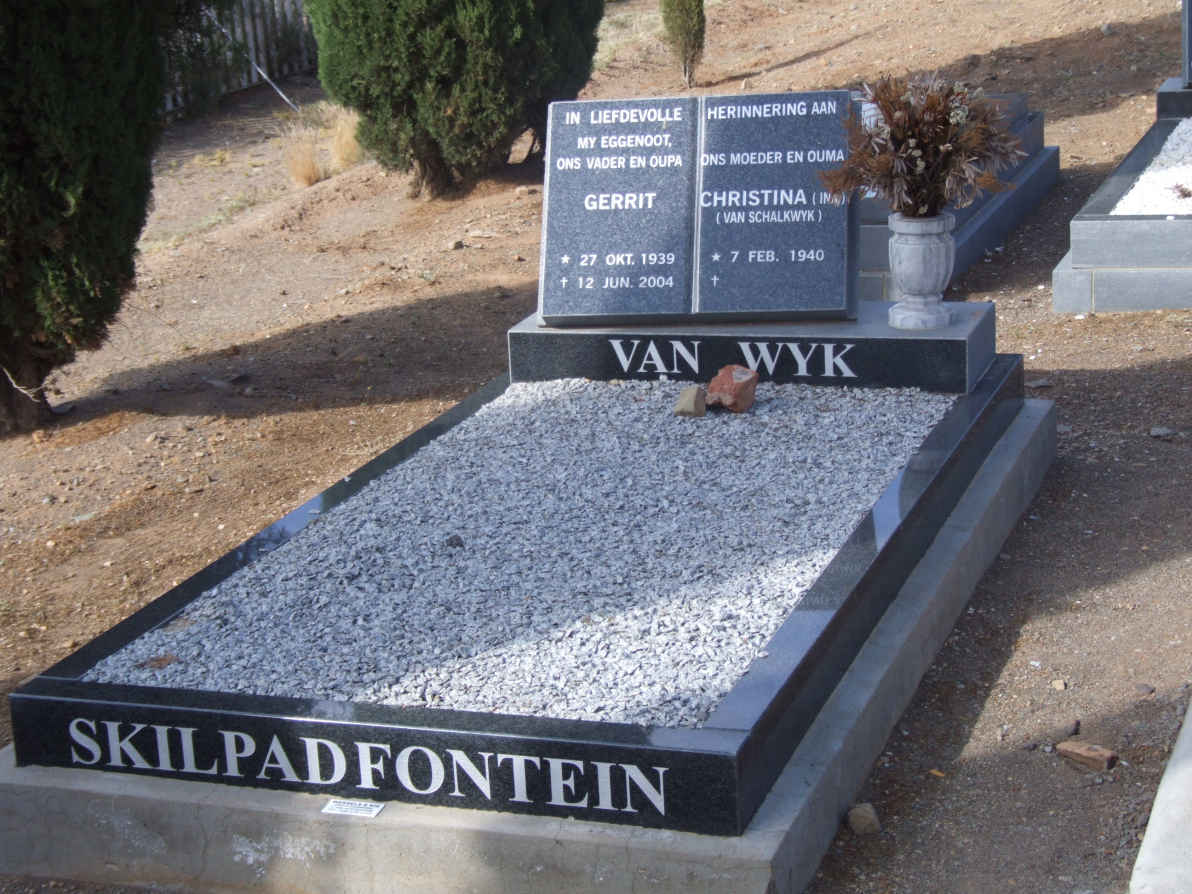 WYK Gerrit, van 1939-2004 &amp; Christina VAN SCHALKWYK 1940-