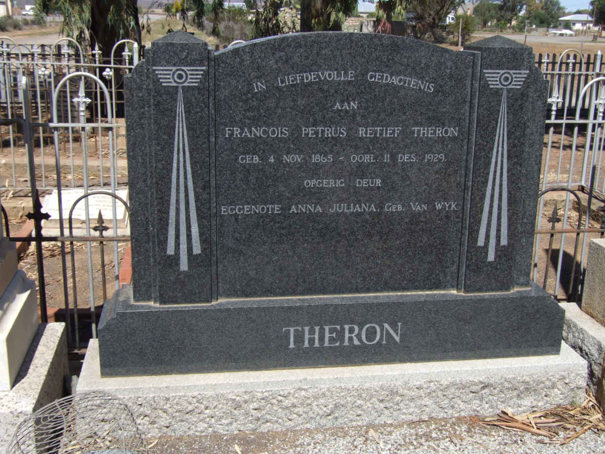 THERON Francois Petrus Retief 1865-1929