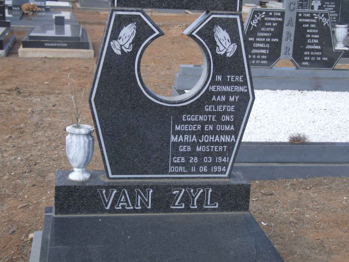 ZYL Maria Johanna, van nee MOSTERT 1941-1994
