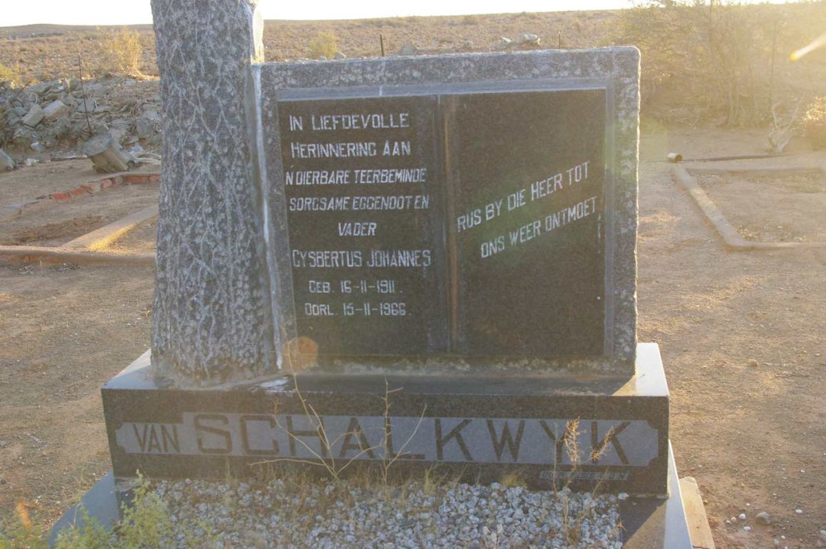 SCHALKWYK Gysbertus Johannes, van 1911-1966