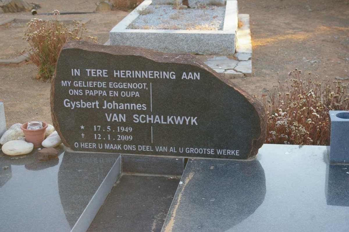 SCHALKWYK Gysbertus Johannes, van 1949-2009