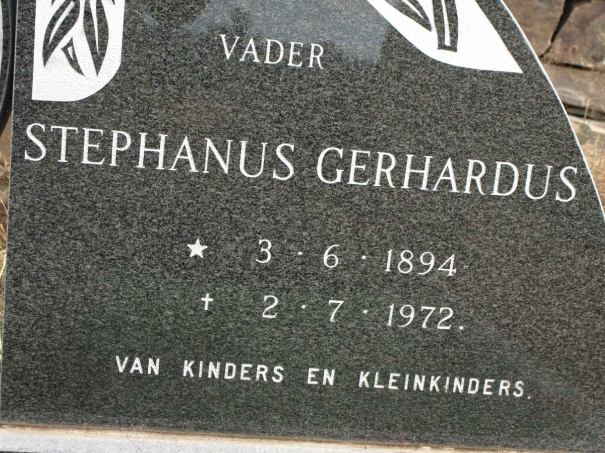 TOIT Stephanus Gerhardus, du 1894-1972 &amp; Elizabeth Janette 1897-1938