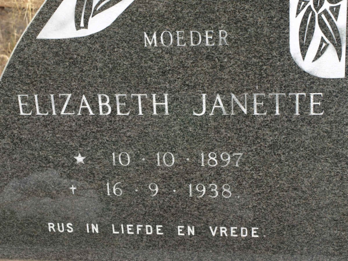TOIT Stephanus Gerhardus, du 1894-1972 &amp; Elizabeth Janette 1897-1938