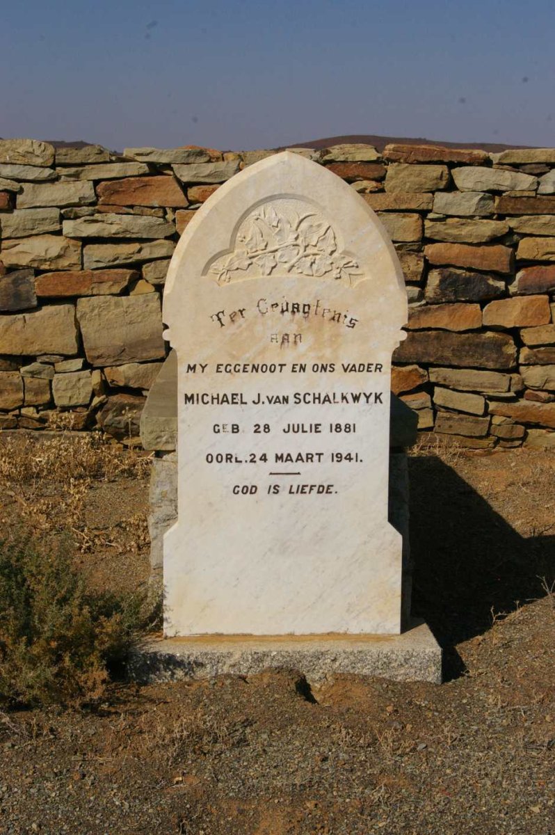 SCHALKWYK Michael J., van 1881-1941