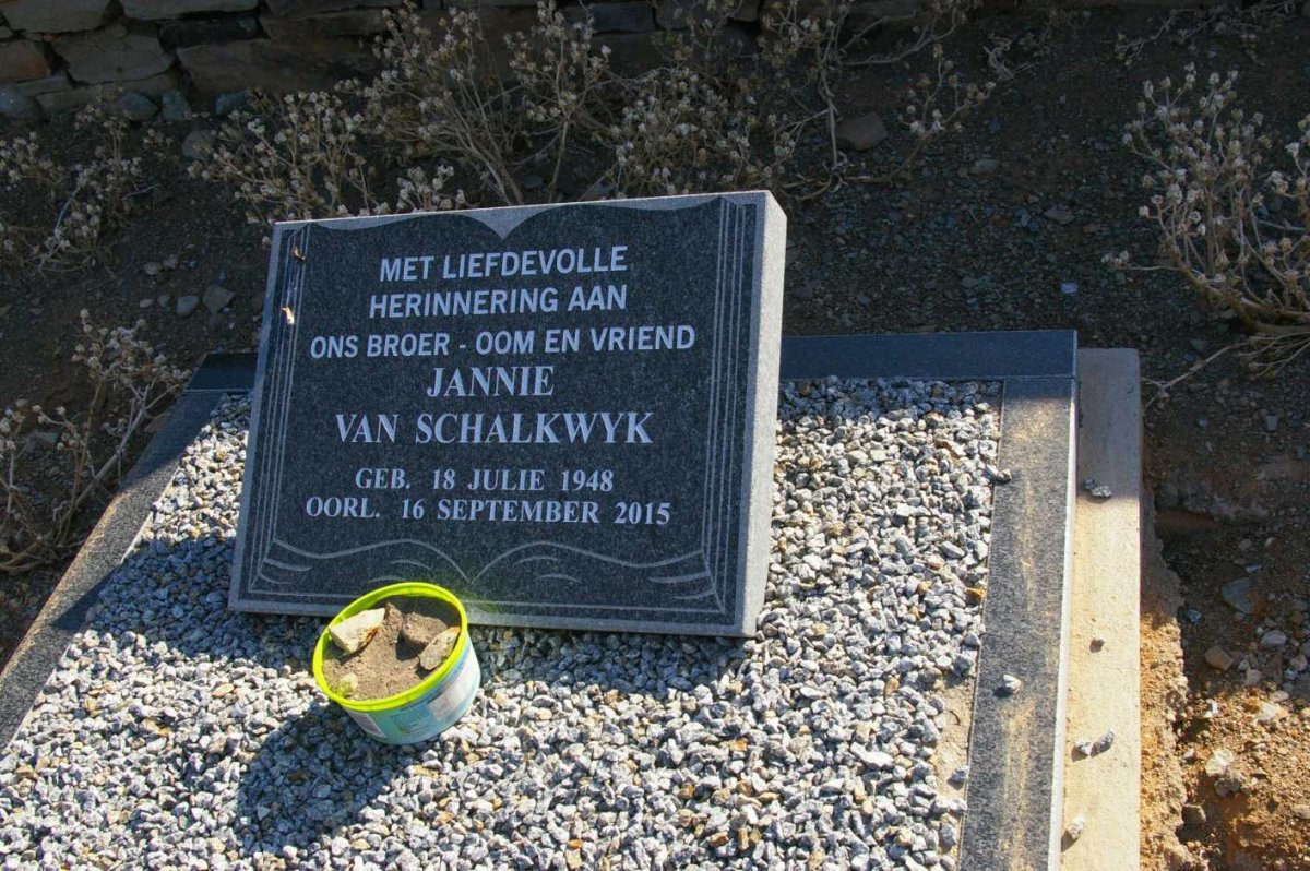 SCHALKWYK Jannie, van 1948-2015