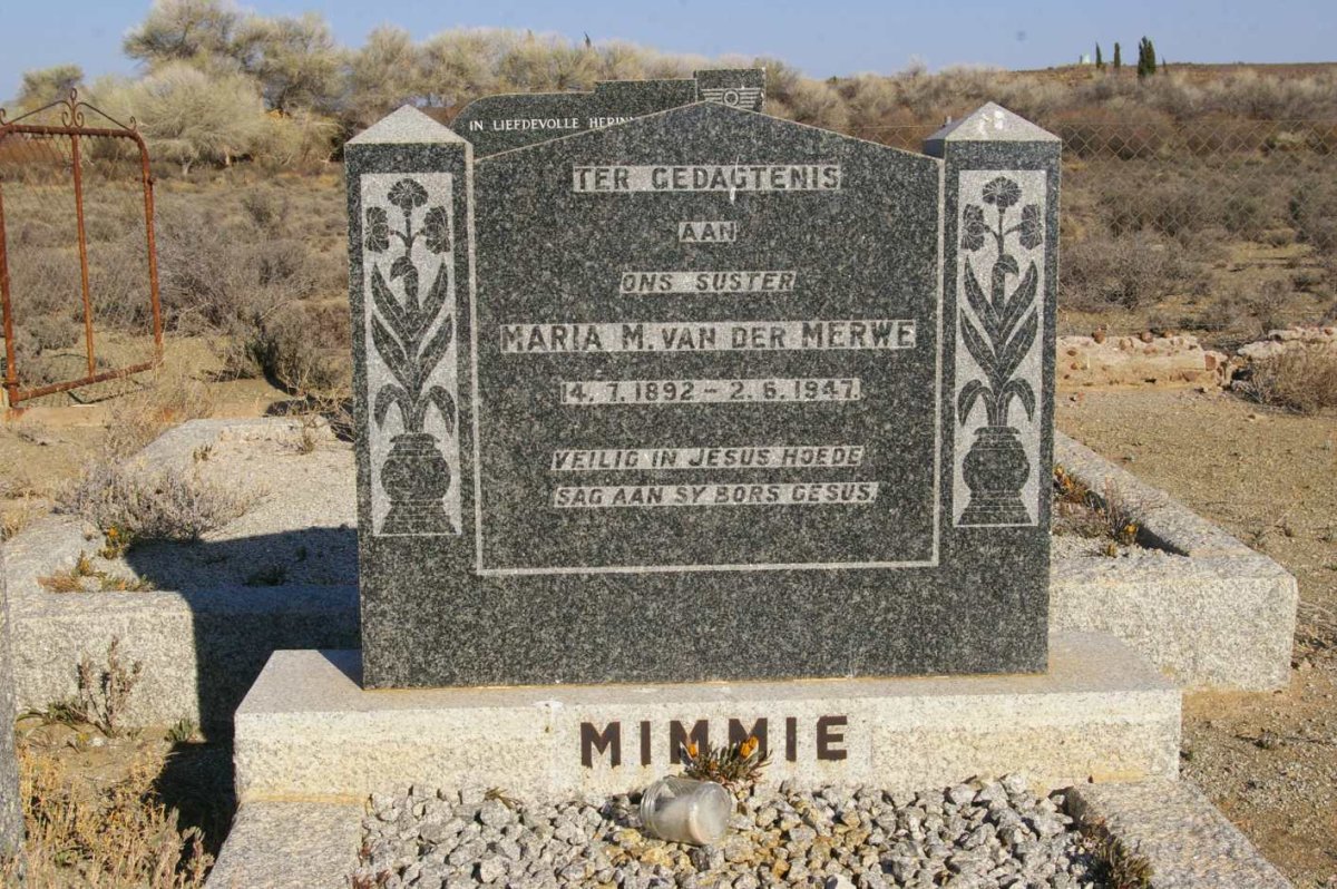 MERWE Maria M., van der 1892-1947