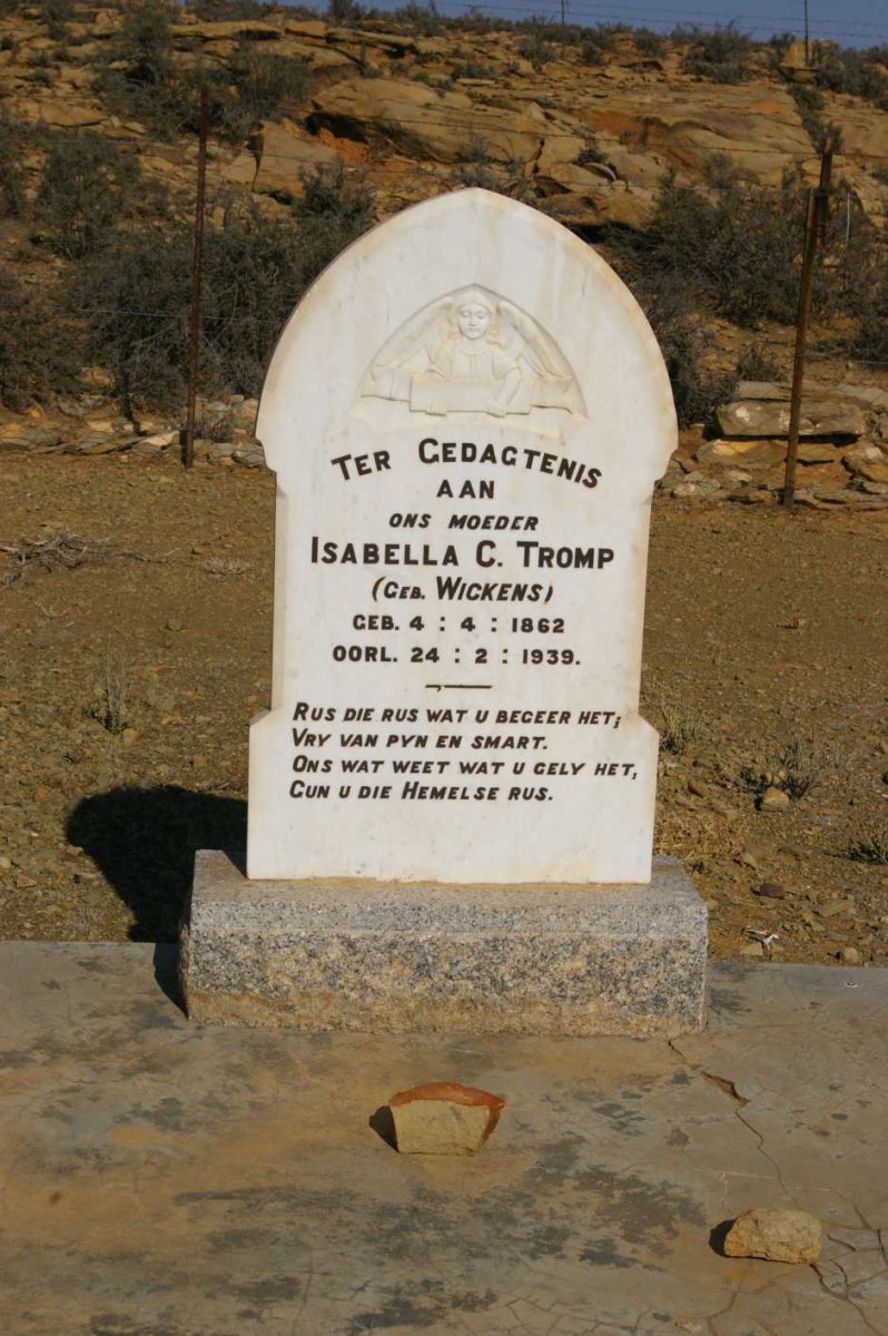 TROMP Johannes 1847-1934 &amp; Isabella C. WICKENS 1862-1939
