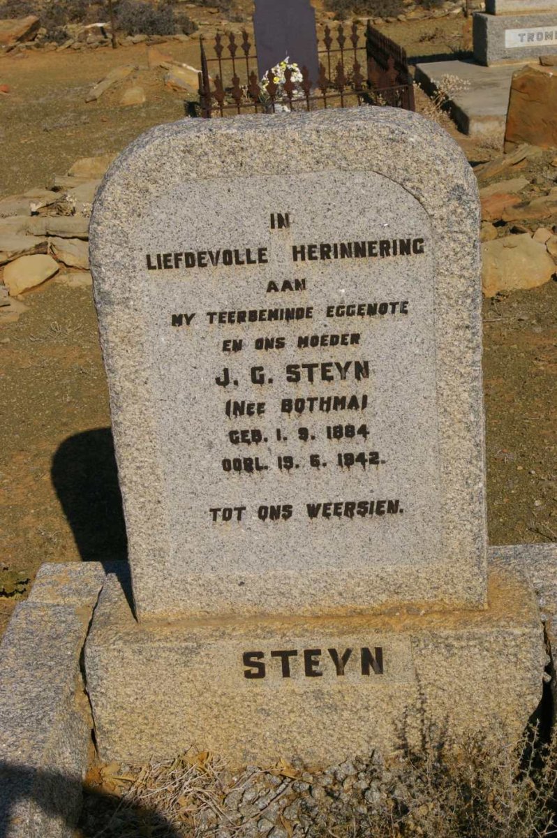 STEYN J.G. nee BOTHMA 1884-1942
