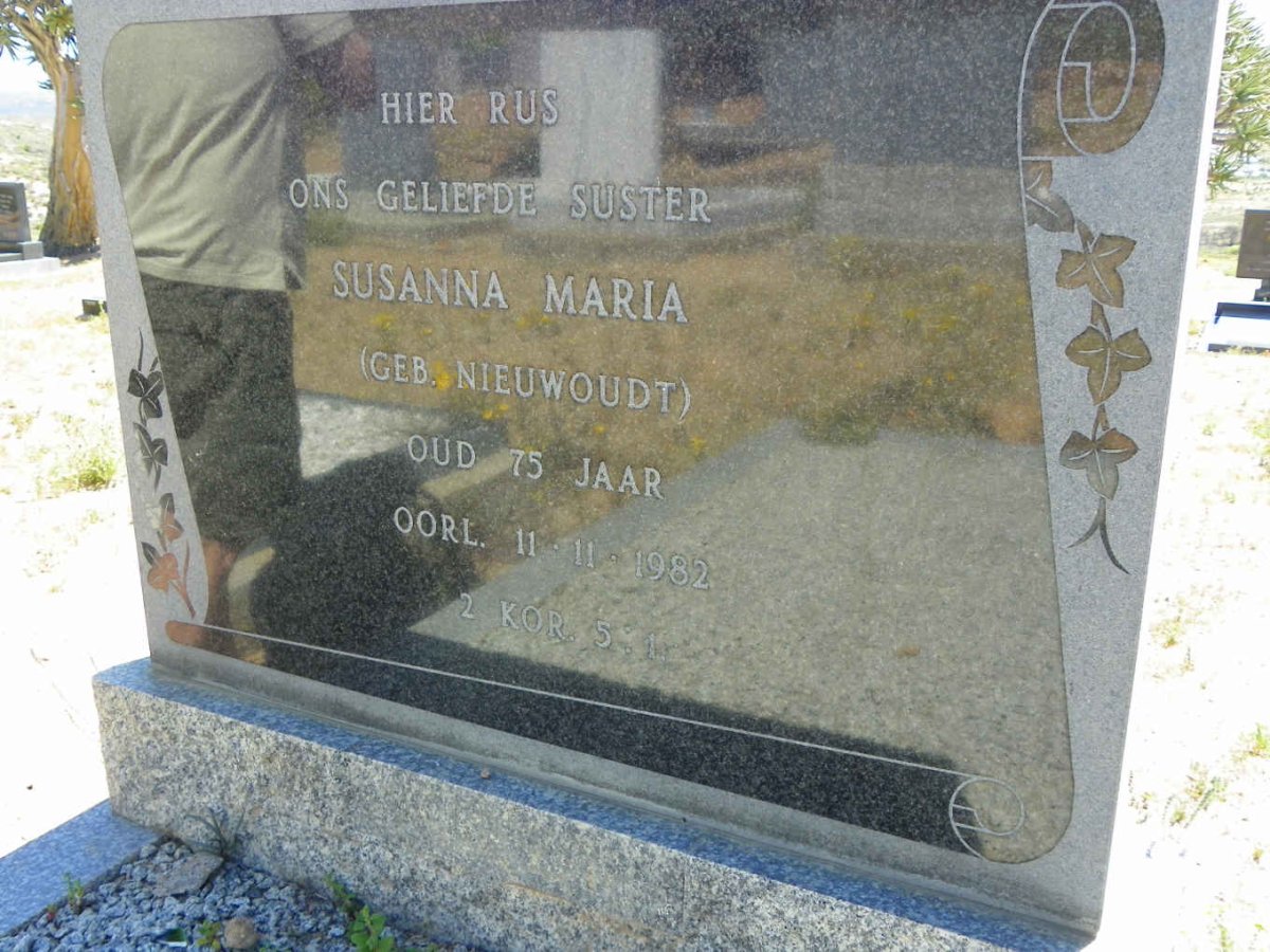 ZYL Susanna Maria, van nee NIEUWOUDT -1982